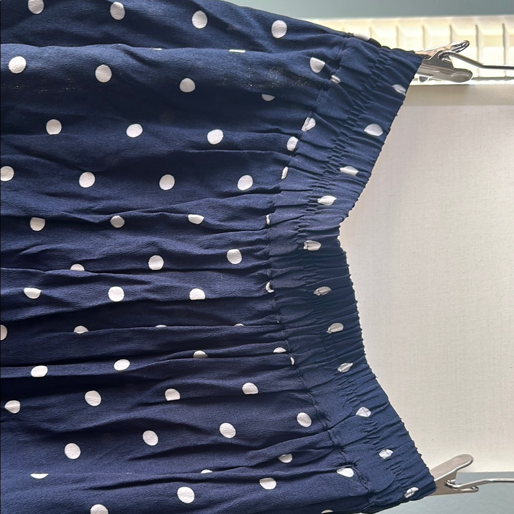 LOFT Blue Ruffled Knee-Length Skirt - Picture 4 of 8